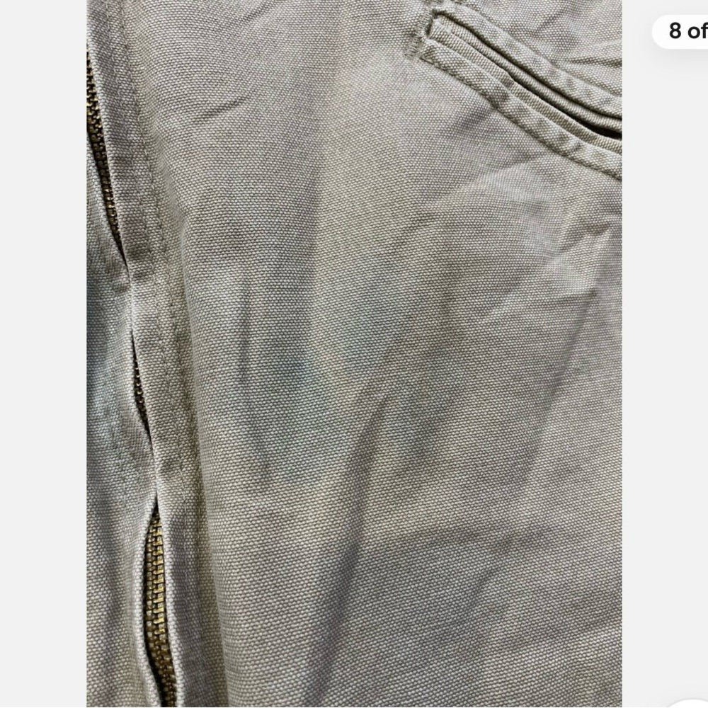 Carhartt J141 266 Jacket Full Zip Hooded Sherpa Lining Zipper Pocket Size Large - Picture 4 of 9